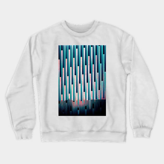 Metropolis Glitch - Contemporary Exclusive Modern Design Crewneck Sweatshirt by DankFutura